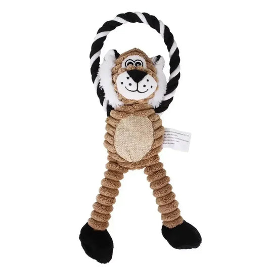 Dog Plush Toy Pet Squeaky Animals Stuffed Toy Bite-Resistant