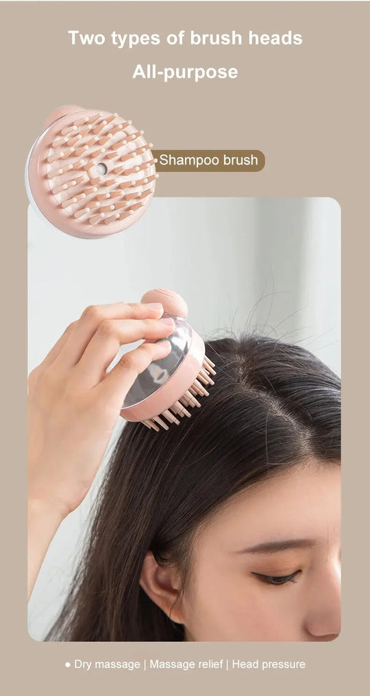 1pc Pet Bath Brush Soft Silicone With Shampoo Dispenser
