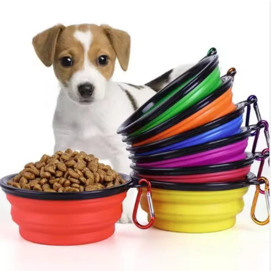 Durable TPR Portable Pet Food Bowl for Cats And Dogs Silicone