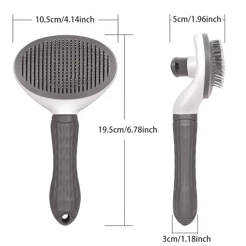 Pet Dog Brush; Cat Brush; One-Button Pet Hair Removal Brush