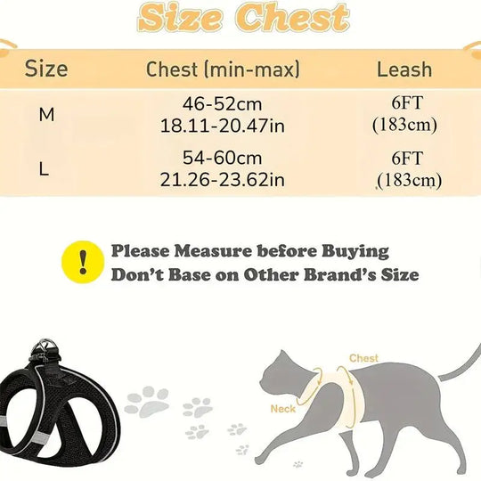 2pcs Universal harness and leash set for cats and dogs. Harness. Leash. Cat and dog puppy collars. Chest harness.