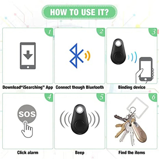 Pet Smart GPS Tracker Mini Anti-Lost Bluetooth Locator Tracer