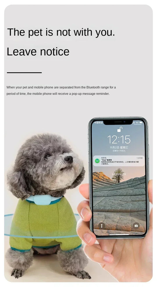 Pet Bluetooth GPS Tracker Dog Mini Tracking Movement Alert Collars Anti Lost Tracker for Cats and Puppies Remote Global Locator