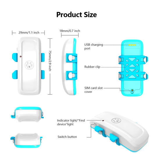 4G Pet GPS Tracker Realtime Tracking Dog Cat Animal Finder