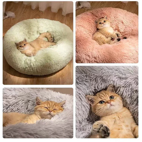 Soft Pet Cat Bed Pad Plush Warm Faux Fur D