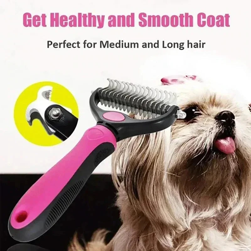 Brush Cat Comb Self Cleaning Hair Remover Grooming Tools