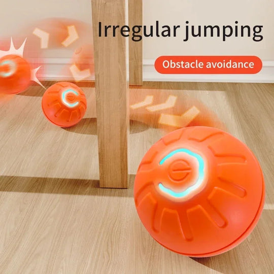 Electronic Interactive Pet Toy Moving Ball USB Automatic Moving Bouncing for Puppy