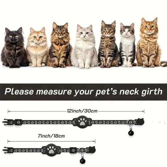 Pet Tracking GPS  Night Reflective Adjustable Collar Phone APP Lightweight Cat Tracker