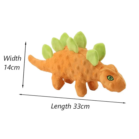 Pet Dog Squeaky Plush Dinosaur Toys Interactive