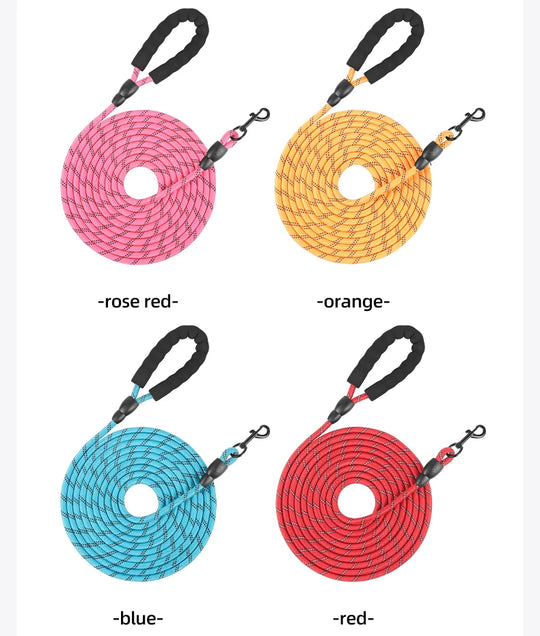 Long Dogs Training Leash for Walking Heavy Duty Nylon Leash for Agility Training