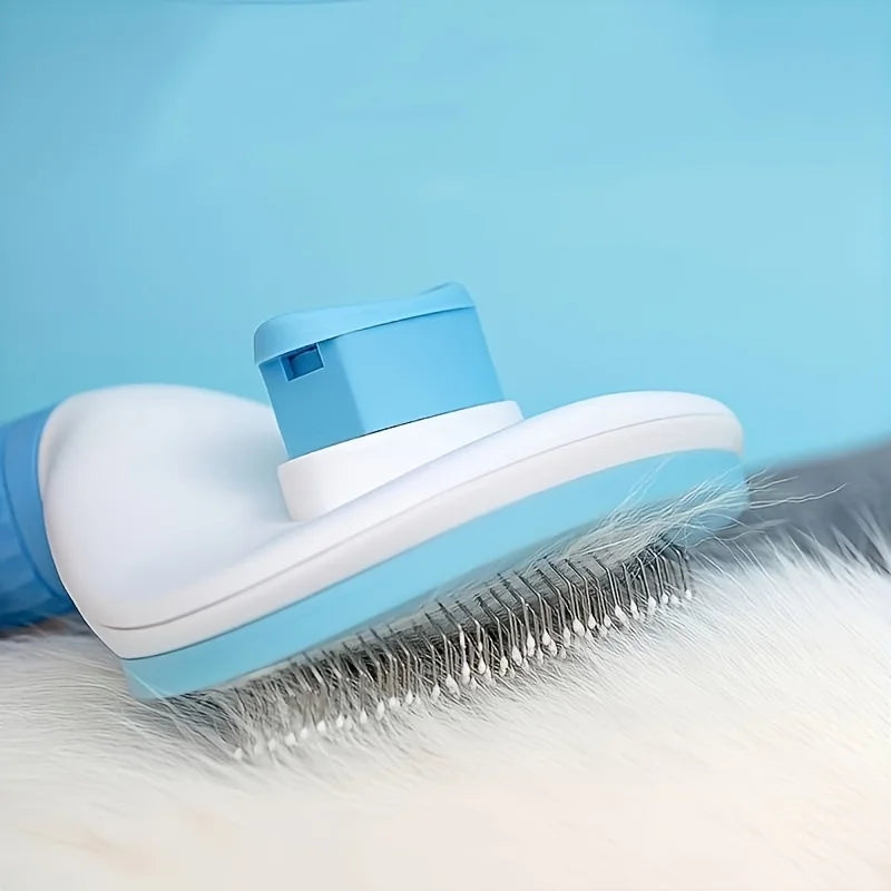 Cat & Dog Dehairing Brush with One-Touch Mechanism