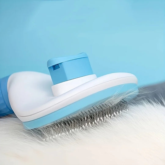 Cat & Dog Dehairing Brush with One-Touch Mechanism