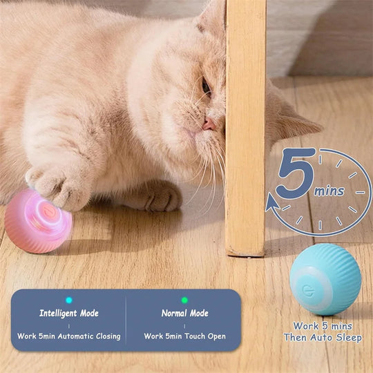 Electronic Interactive Pet Toy Moving Ball USB Automatic Moving Bouncing for Puppy