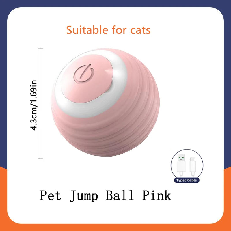 Electronic Interactive Pet Toy Moving Ball USB Automatic Moving Bouncing for Puppy