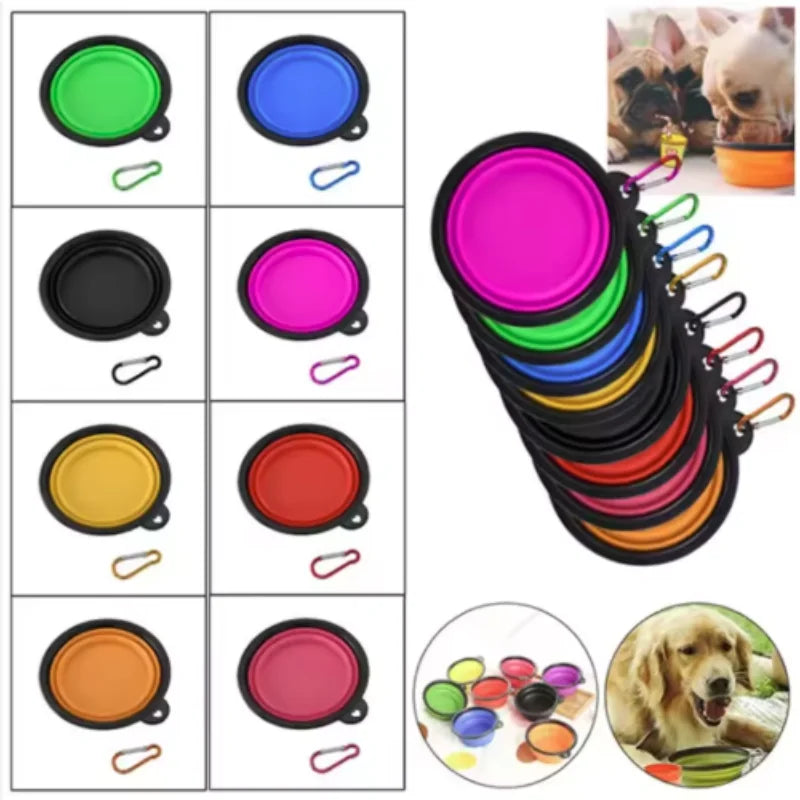 Durable TPR Portable Pet Food Bowl for Cats And Dogs Silicone