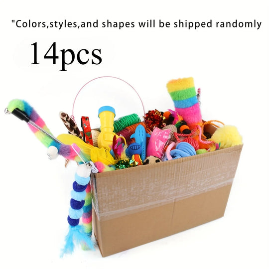 56pcs/28pcs/14pcs Cat Toys Mixed Pack