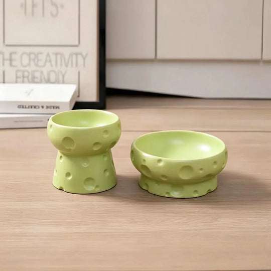 Pet Ceramic Bowl - Nordic High-Legged Ceramic Cat Food Bowl - Snack Tray - Specifically Designed for Kittens and Puppies