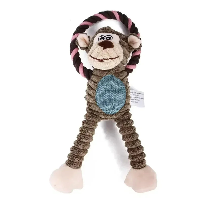 Dog Plush Toy Pet Squeaky Animals Stuffed Toy Bite-Resistant