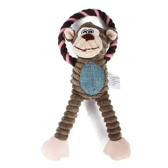 Dog Plush Toy Pet Squeaky Animals Stuffed Toy Bite-Resistant