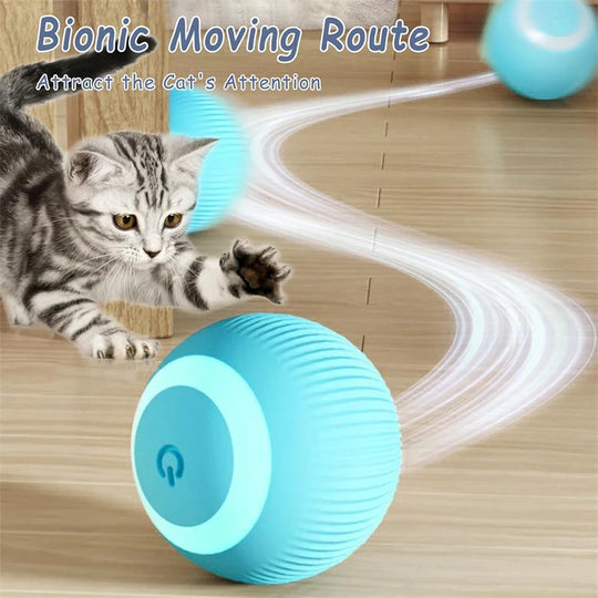 Electronic Interactive Pet Toy Moving Ball USB Automatic Moving Bouncing for Puppy