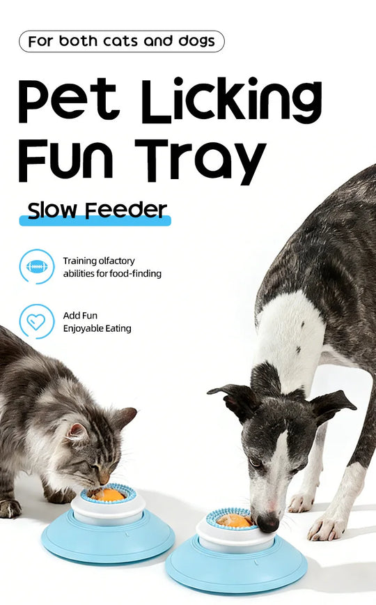 Pets Lick Toys Tray Interactive Dog Toys Slow Feeder Food Dispenser For Puppy Training Enrichment Cat Feeding Crate Pet Supplies