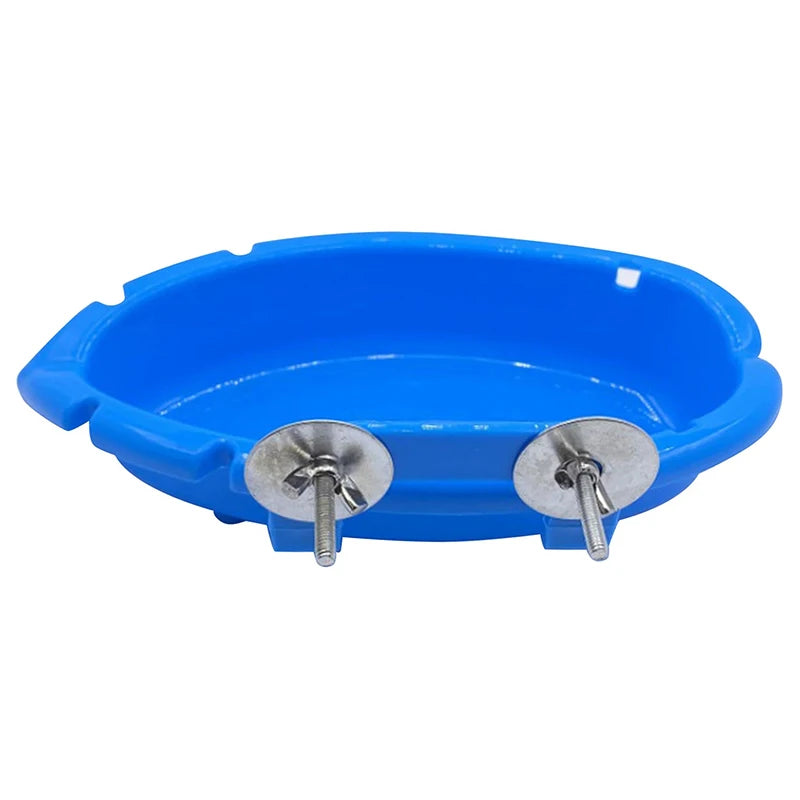 Parrot Food Tray Multifunction Creative Blue Bathtub
