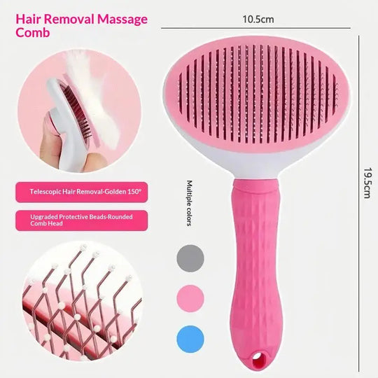 Pet Dog Brush Cat Comb Self Cleaning Pet Hair Remover