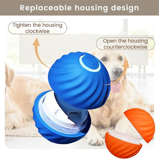 Electronic Interactive Pet Toy Moving Ball USB Automatic Moving Bouncing for Puppy